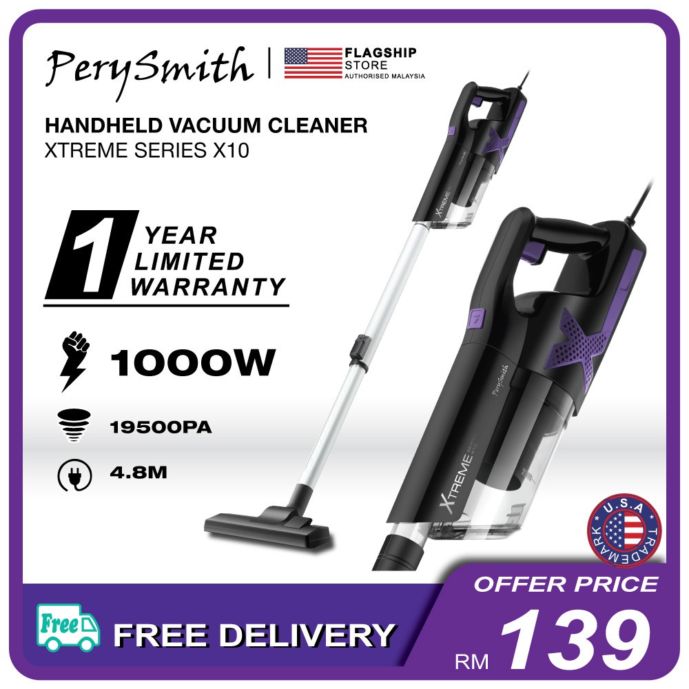 [NEW] PerySmith 1000W Handheld Vacuum Cleaner XTREME Series X10 (Handstick Portable Vacuum