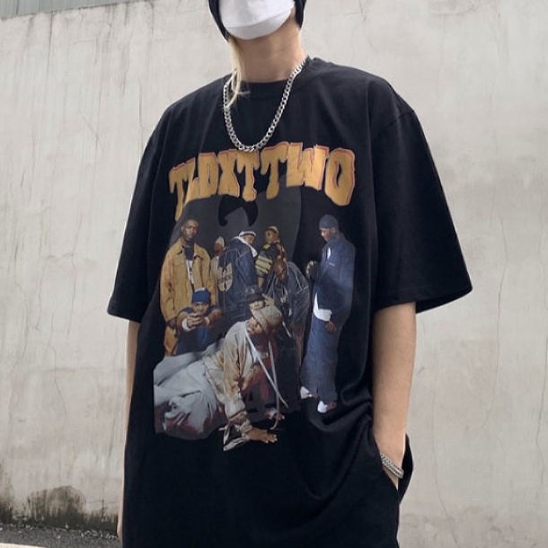 Street Hiphop Vintage Printed Summer Oversized Shirt Unisex Couple Graphic Tshirt For Men Women Short Sleeve Oversize Te  baju t shirt lelaki