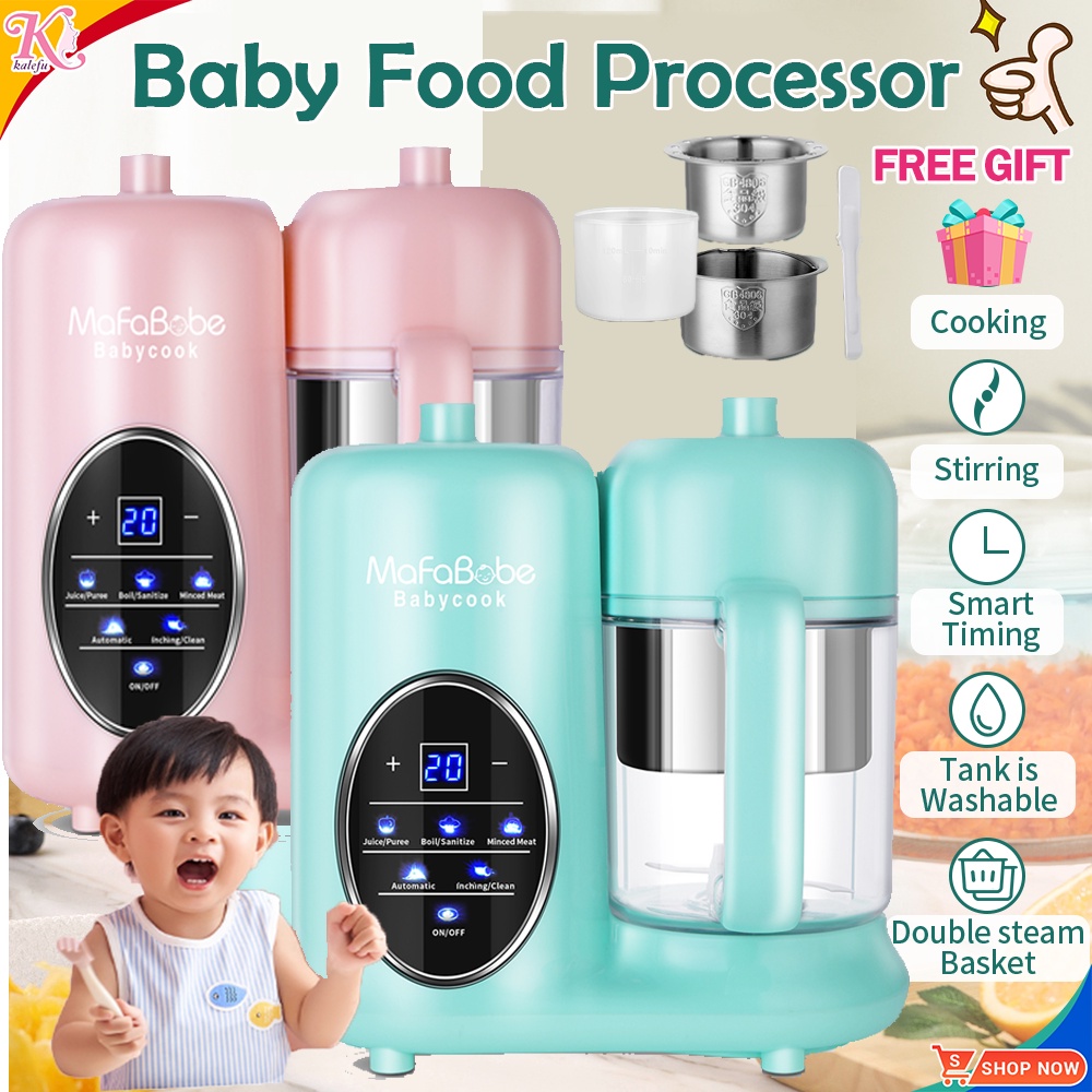 ?4 in 1?Baby Food Processor Baby Blender Babycook Food Steamer Mixer Grinder Puree Food Maker Heating Steam Defrost輔食機