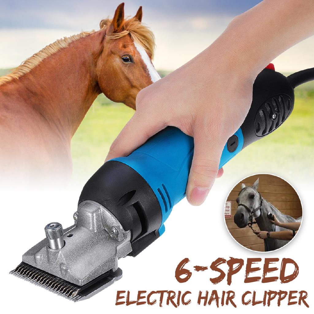 6 Speed Electric Horse Hair Clipper Farm Animal Shearing Trimmer Shaver