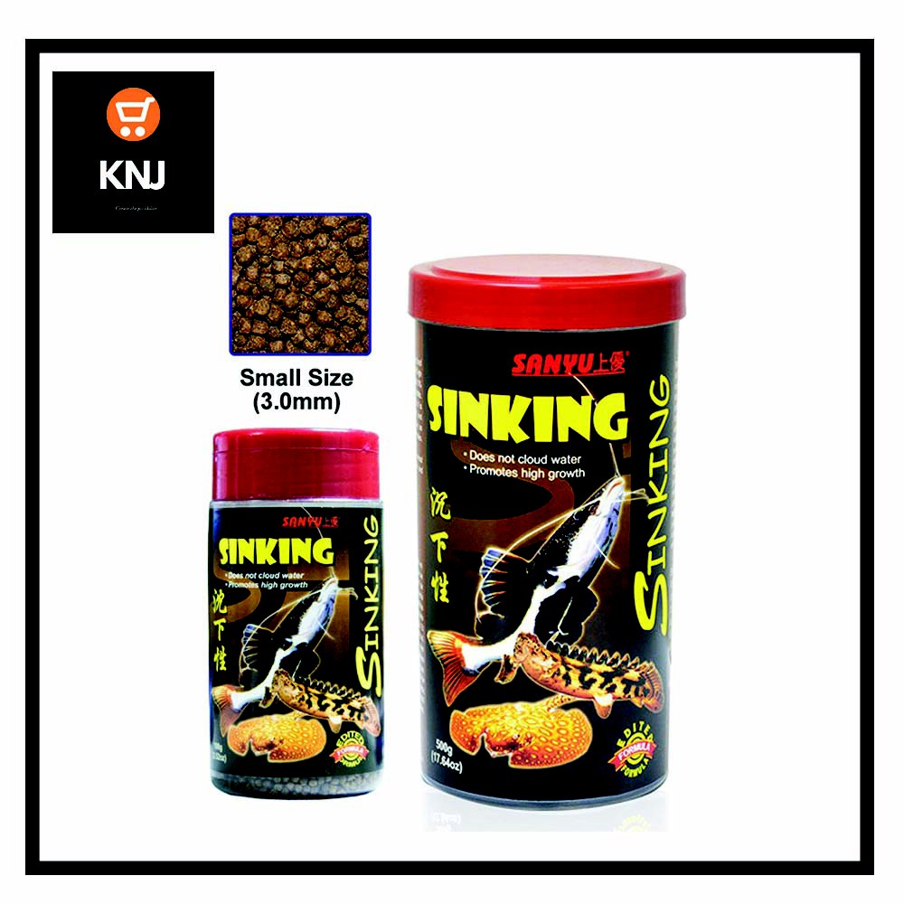 Sanyu Small Sinking Pellets Fish Food Bottom Feeder Makanan Ikan