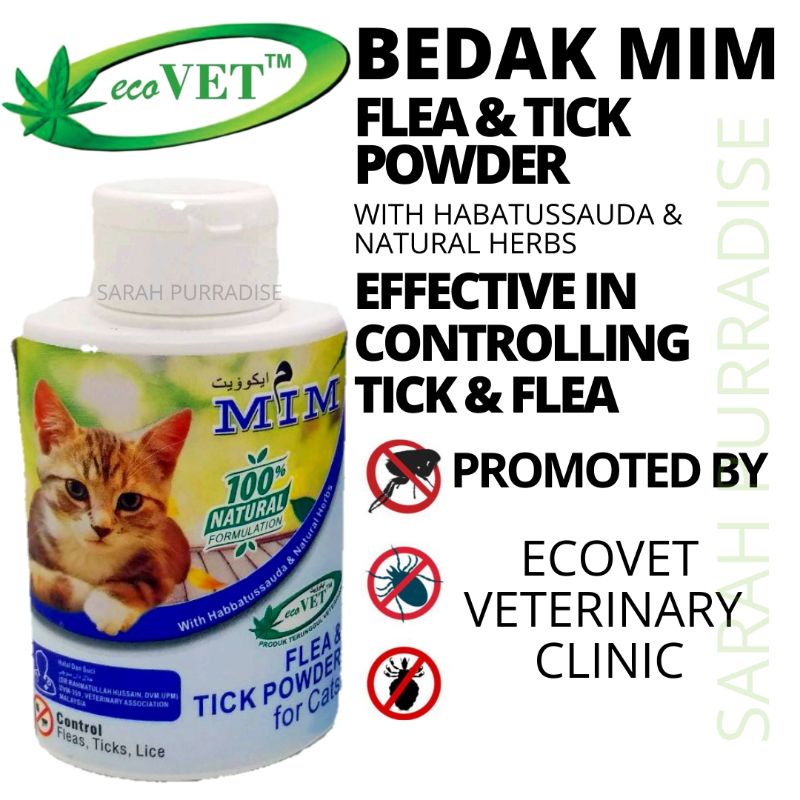 Buy EcoVet Flea and Tick Powder (Bedak Kutu Kucing) Bedak MIM 