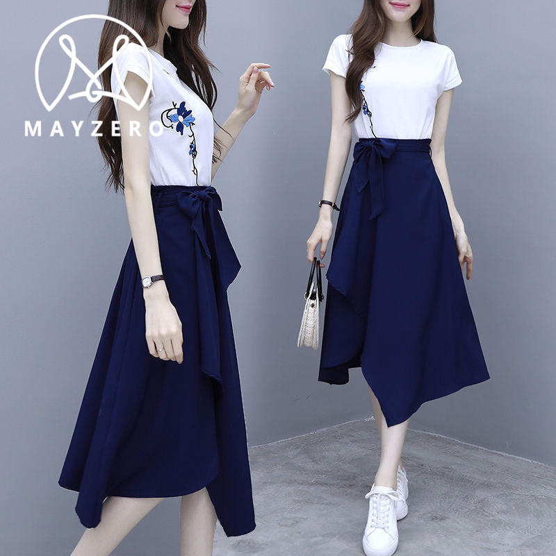 long skirt and white shirt