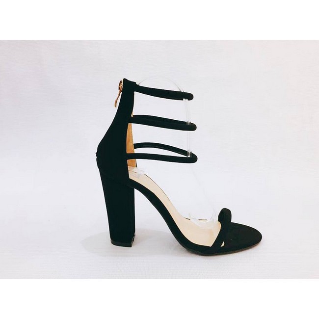 Te ChiChi Strappy Chunky High Heels Black Shopee Malaysia