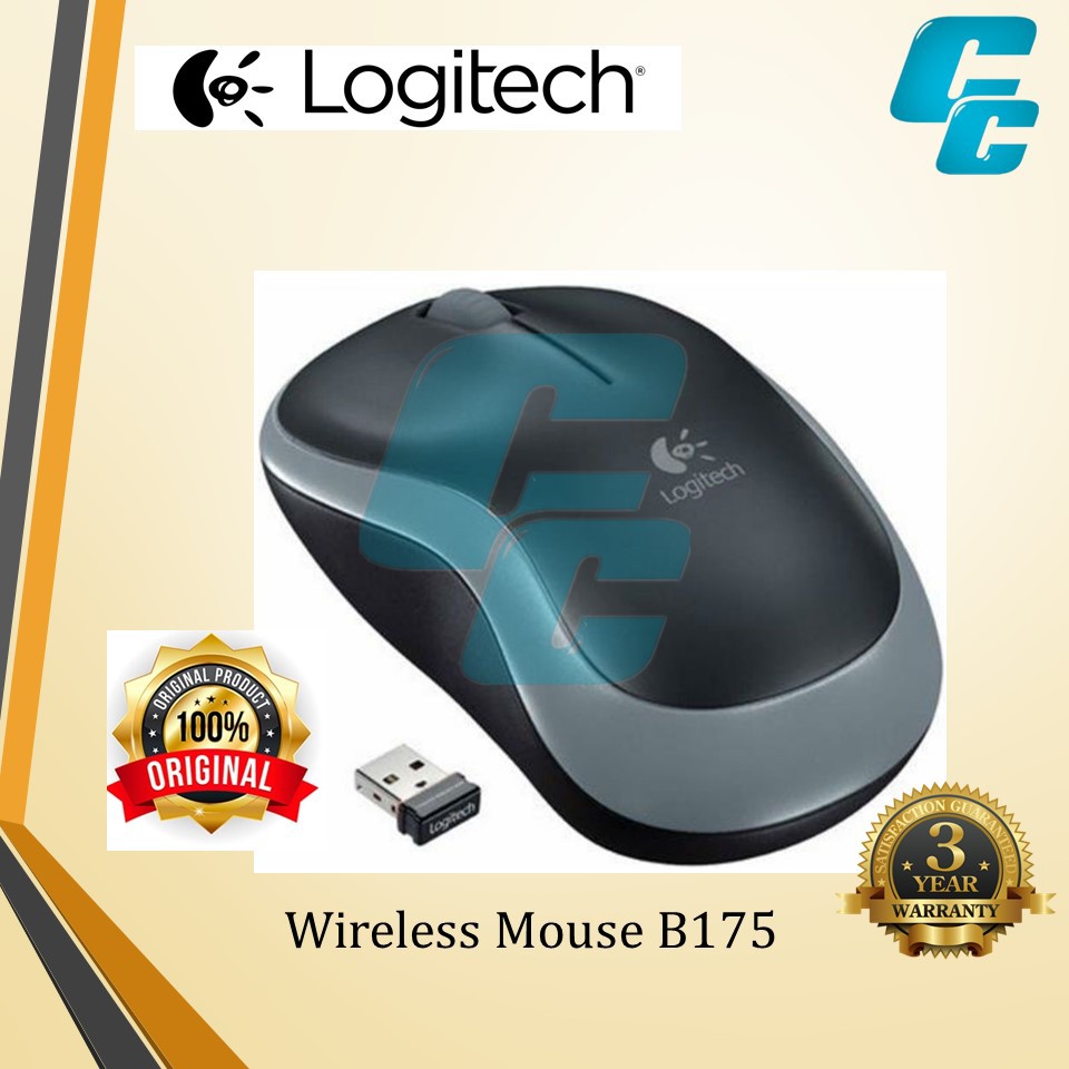 Logitech B175 Wireless USB Optical Mouse - BlackGrey | Shopee Malaysia