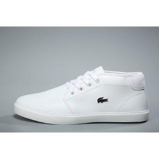 lacoste white leather mens shoes