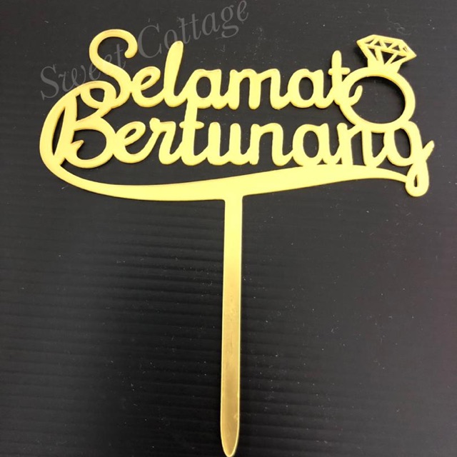 TP65 (5pcs) Selamat Bertunang Plastic Cake Topper Shopee Malaysia
