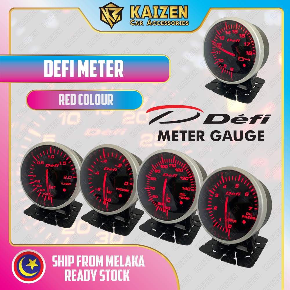 DEFI Meter 2.5 Inch DEFI BF WATER TEMP / OIL TEMP / OIL PRESSURE / VACUUM / VOLTS