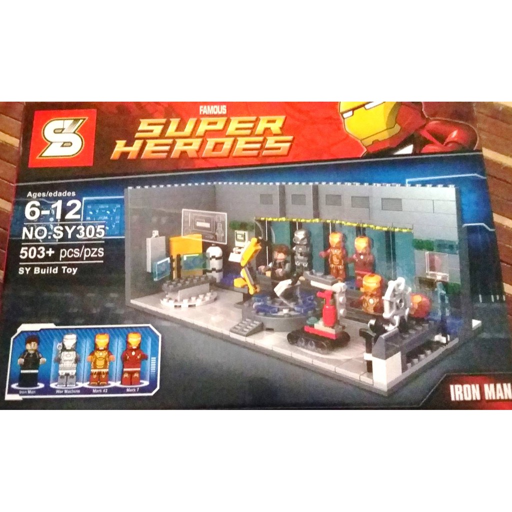 lego iron man laboratory sy305
