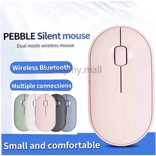 Pebble M350 Wireless Bluetooth Mouse Original Mini&Thin 1000DPI 100g High Precision Optical Tracking Unifying Colorful