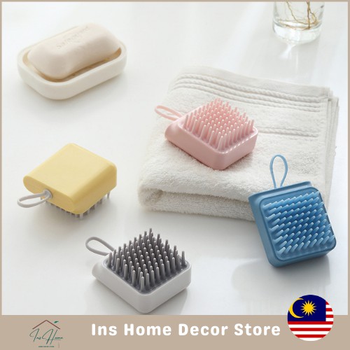 (InsHome) Soft Gentle Massage Pet Grooming Brush Comb for Dog Cat Berus Binatang Kucing Anjing 北欧宠物刷子(IHPETBRUSH001)