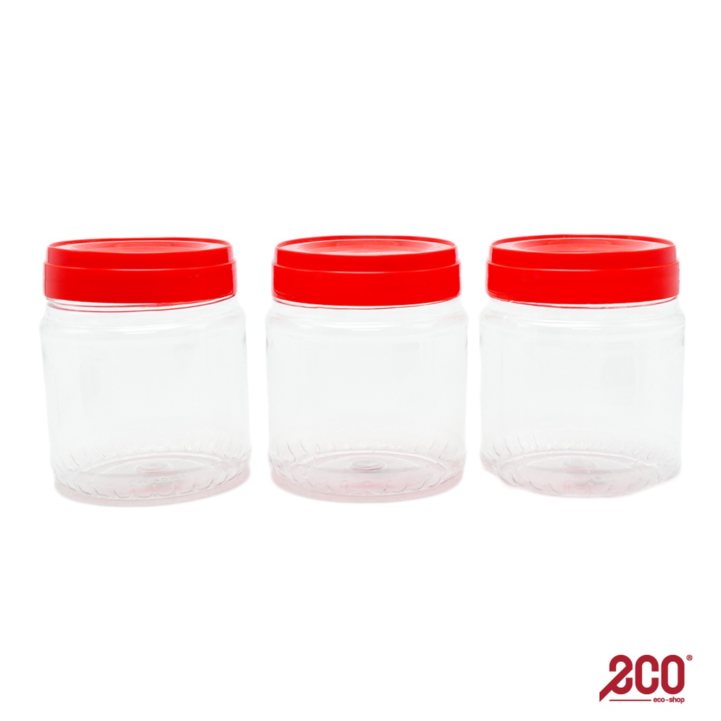 Eco Shop 3In1 Round Container With Red Color Lid 0534 Shopee Malaysia