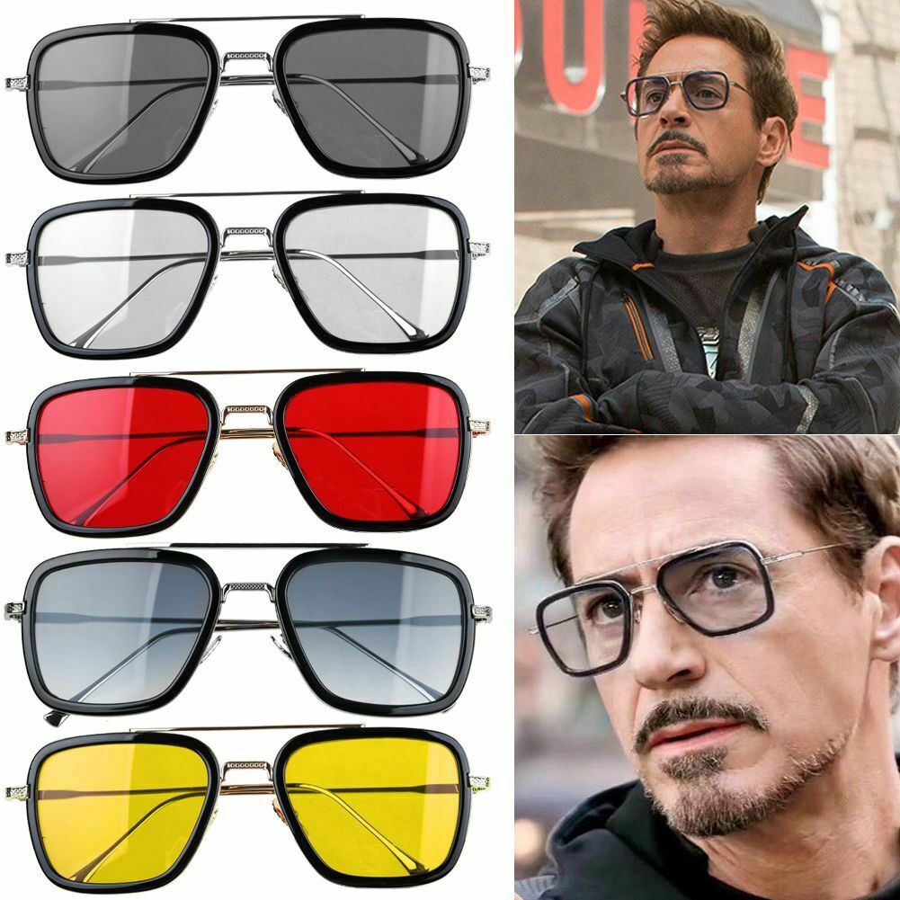 Spider Man Edith Glasses Square Metal Frame for Men Women Tony Stark