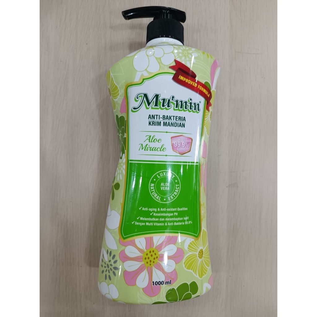 ( Promo ) Mu'min AntiBacteria Krim Mandian Body Wash ( 1000ml