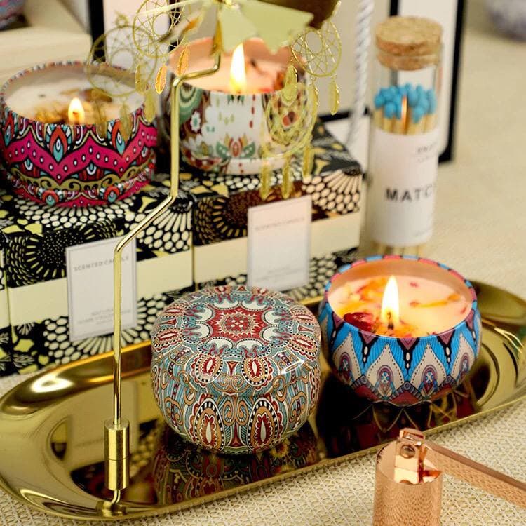 Scented Candles Door Gift Set Aromatherapy Candle Fragrance Soy Wax