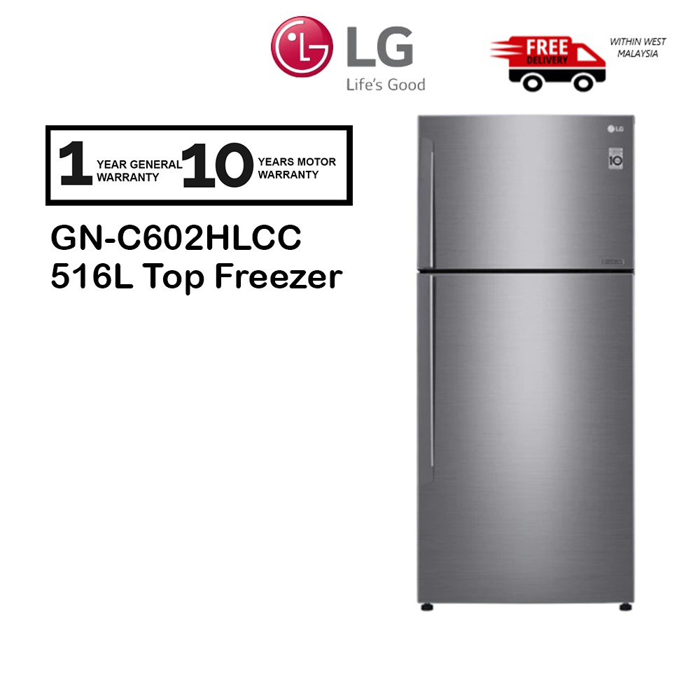 {FREE SHIPPING} LG Fridge GNC602HLCC 516L Top Freezer with Inverter