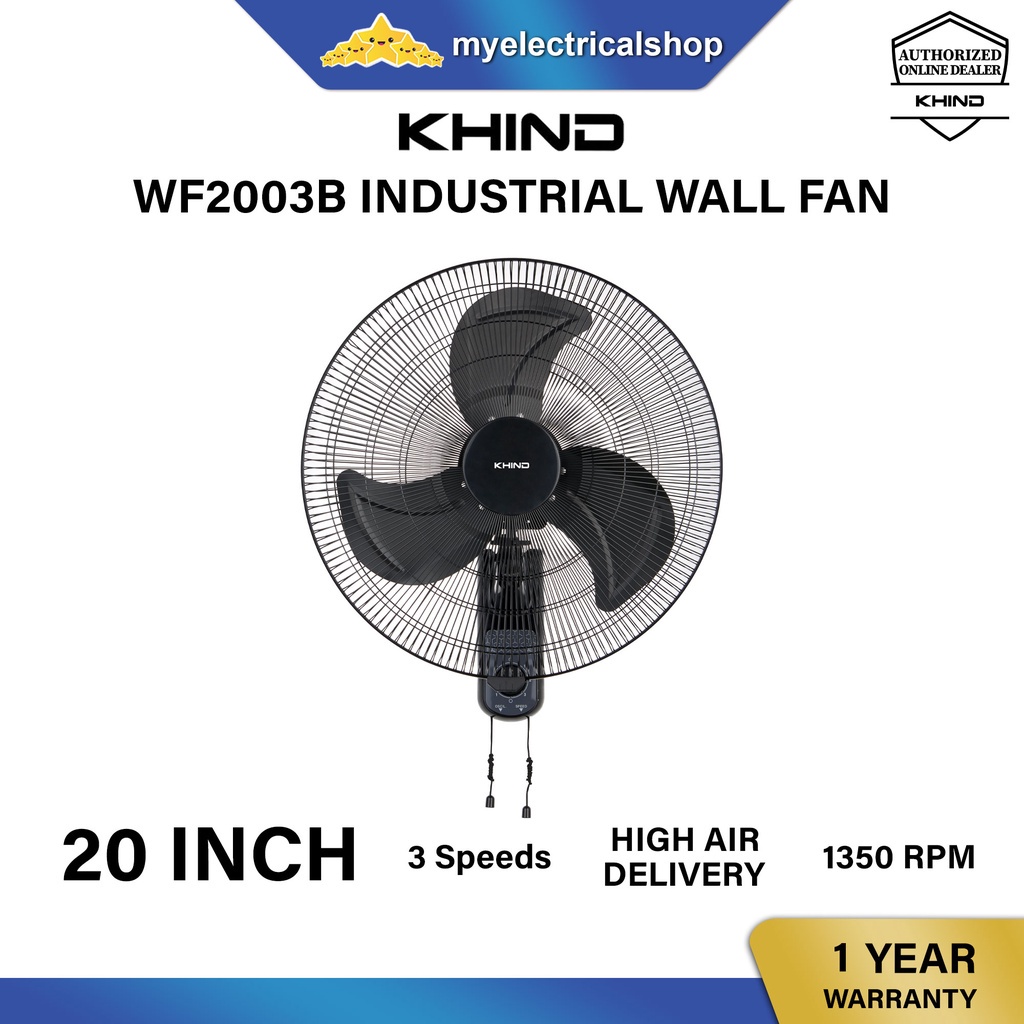 Khind WF2003B Industrial Wall Fan ( 20 inch ) | Shopee Malaysia