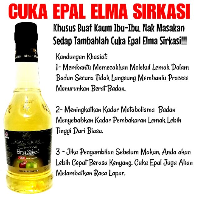 Apple Vinegar Elma Sirkasi Ready Stock