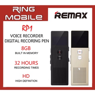 Original Remax RP1 8GB Digital Audio Voice Recorder with Music Player for Press Conference / Meeting / Class / Interview