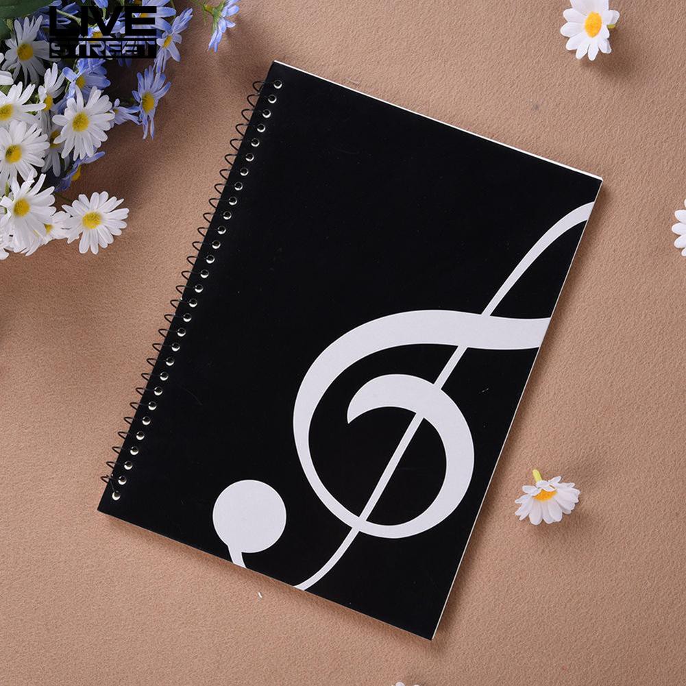 Livestreet 50 Pages Paper Exercise Notebook Music Sheet Spiral Stave Staff