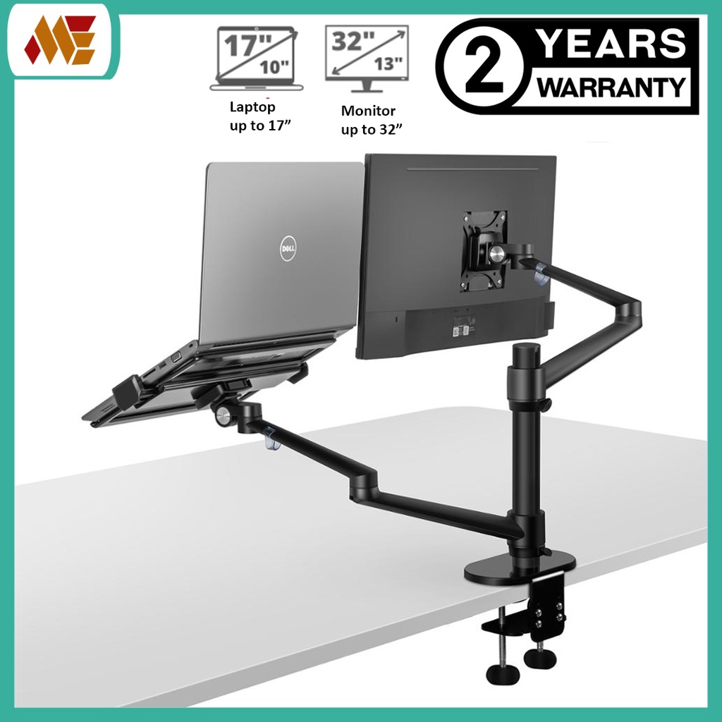 Ergonomic Dual Arm Mount for Monitor and Laptop / Monitor Stand / LED