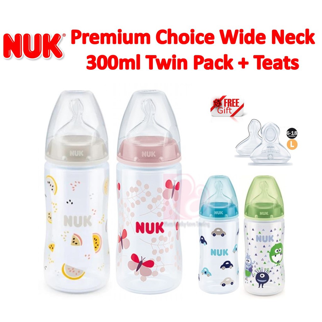 nuk bottles twin pack