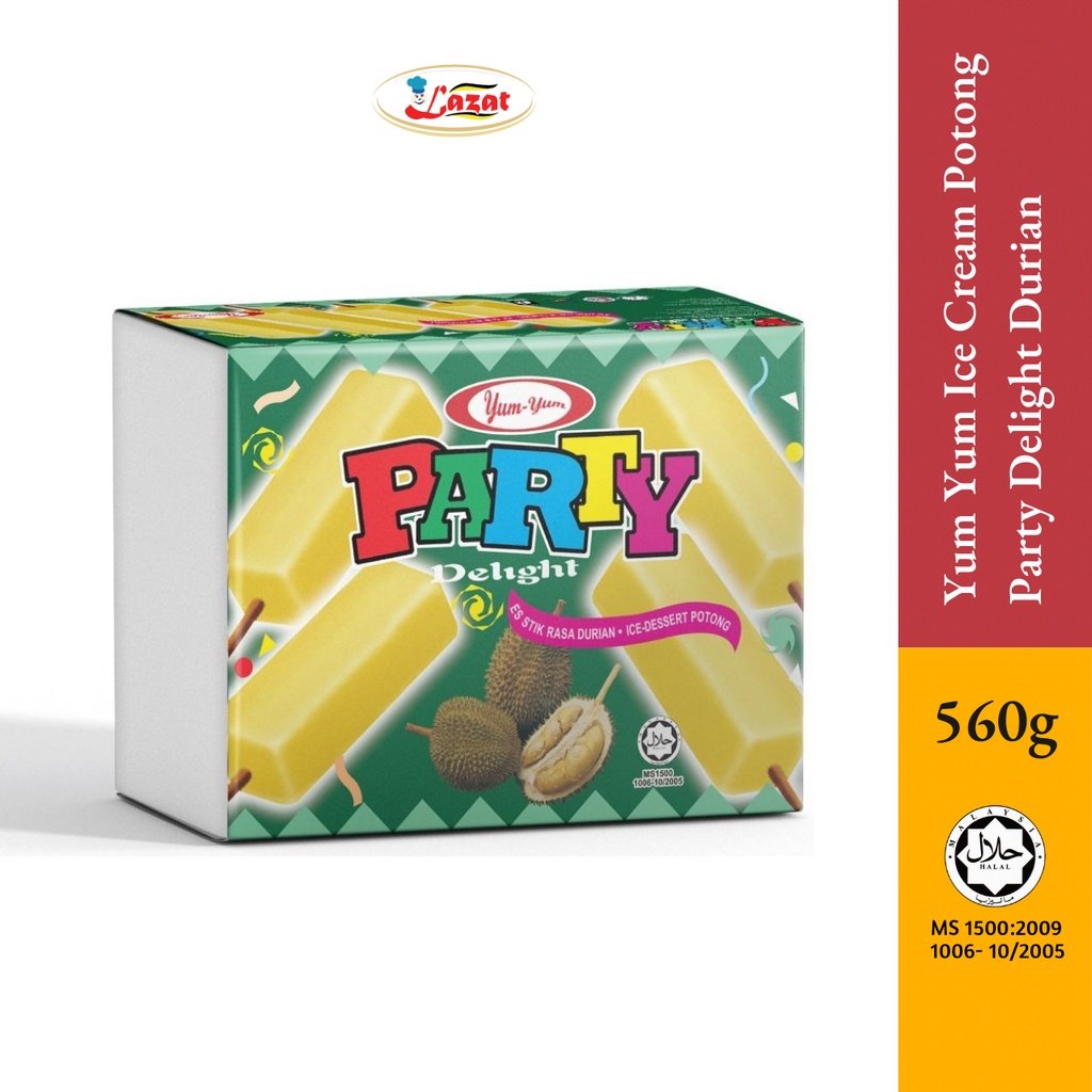 Yum Yum Ice Cream Potong Party Delight Durian (70g x 8pcs) Shopee