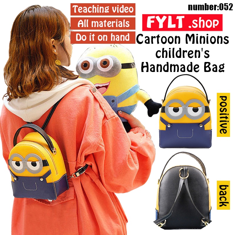 Teaching video attached】Backpack/Cartoon Minions children's Handmade  Bag/DIY material package/Manual bag | Shopee Malaysia