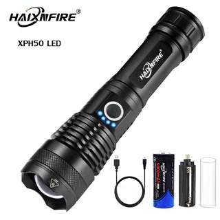 HaixnFire H002 Outdoor camping light XHP50 LED flashlight USB charging ...