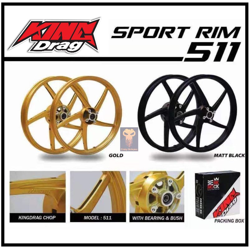 KINGDRAG Sport Rim SP511/SP522 Y15ZR Y15 Y15Z/WAVE100 W100/WAVE 