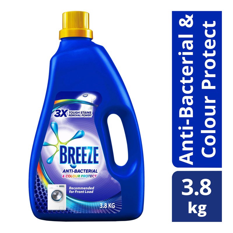 Breeze 3.8KG AntiBacterial & Colour Protect Liquid for Front Loading