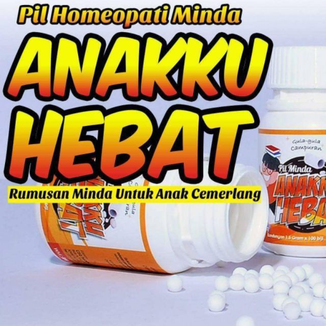 Pil Homeopati Minda Anakku Hebat 100biji Shopee Malaysia