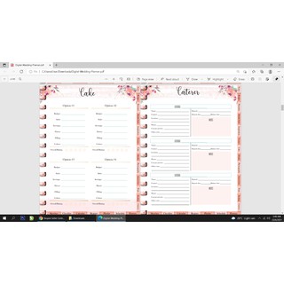 WEDDING PLANNER - Digital Planner PDF 49 pages | Shopee ...