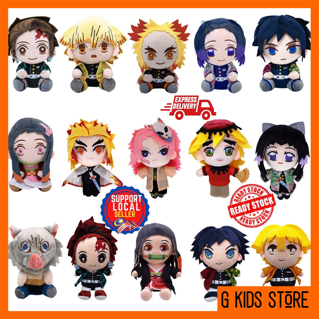 Demon Slayer Kimetsu No Yaiba Plush Stuffed Toy Doll Mainan Budak 