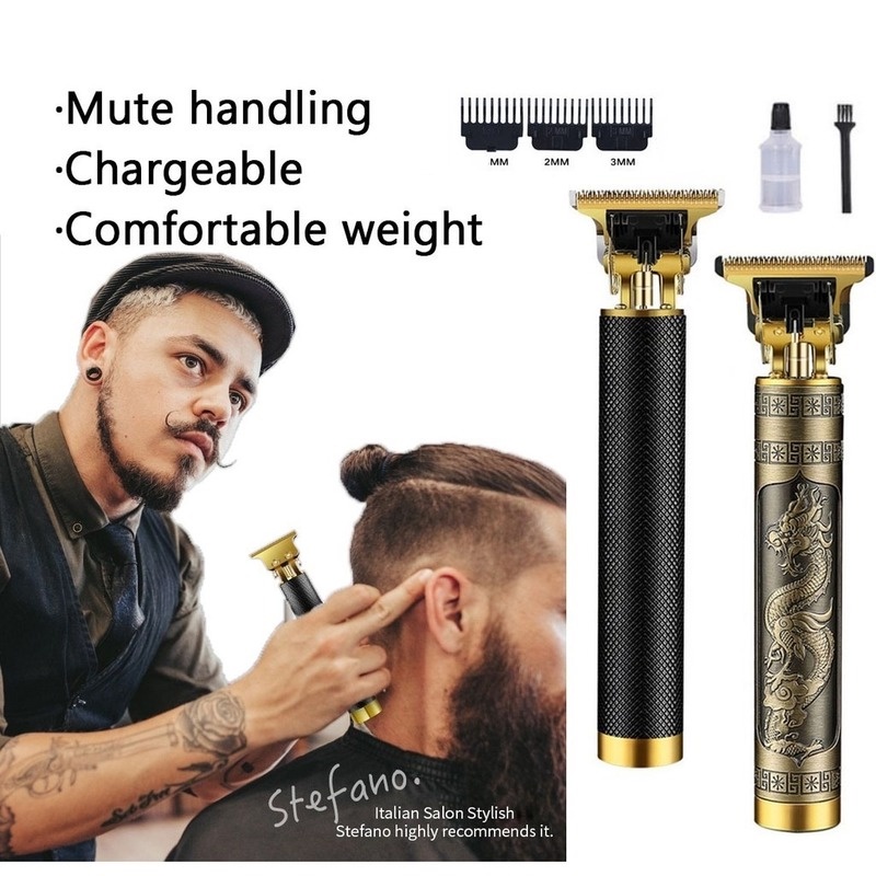 Wireless Electric Hair Clipper Hair trimmer Barber Haircut Battery Rechargeable Beard trimmer T9 Men Hair Cutting Trimmer Cutting Machine shaver cordless cut  Mesin rambut