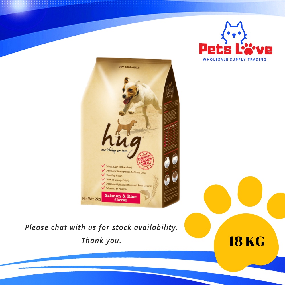 DM0563 HUG DOG FOOD SALMON & RICE DOG FOOD 18KG Shopee Malaysia