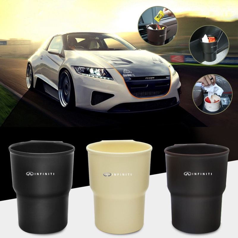 Car Interior Trash Bin Garbage Storage Cup Holder for Infiniti Q50 FX35