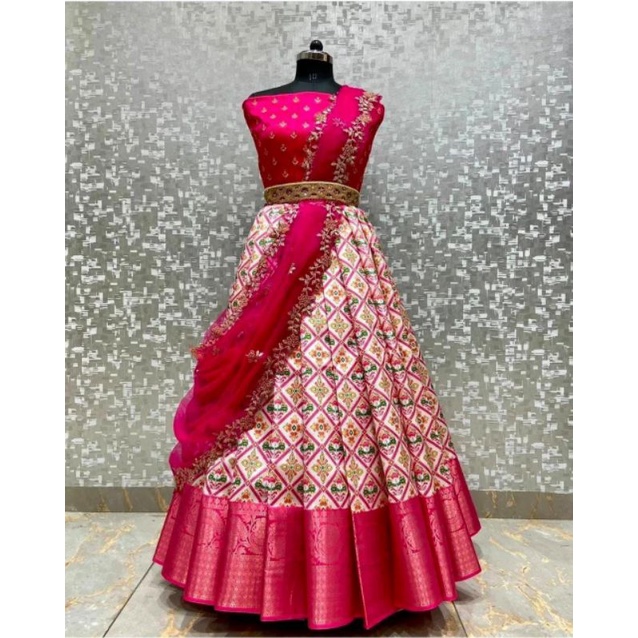 New Launching Designer Lengha Saree Material Free Shipping Shopee