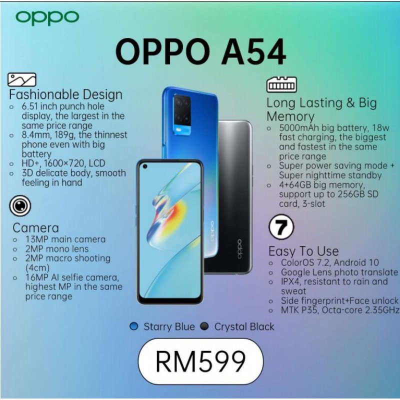 Malaysia harga oppo a54 di Compare OPPO