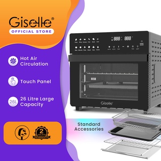 [READY STOCK] Giselle Digital 12-in-1 Air Fryer Oven 26L Toast/Bake/Broil/Roast/Dehydrate/Rotisserie KEA0343