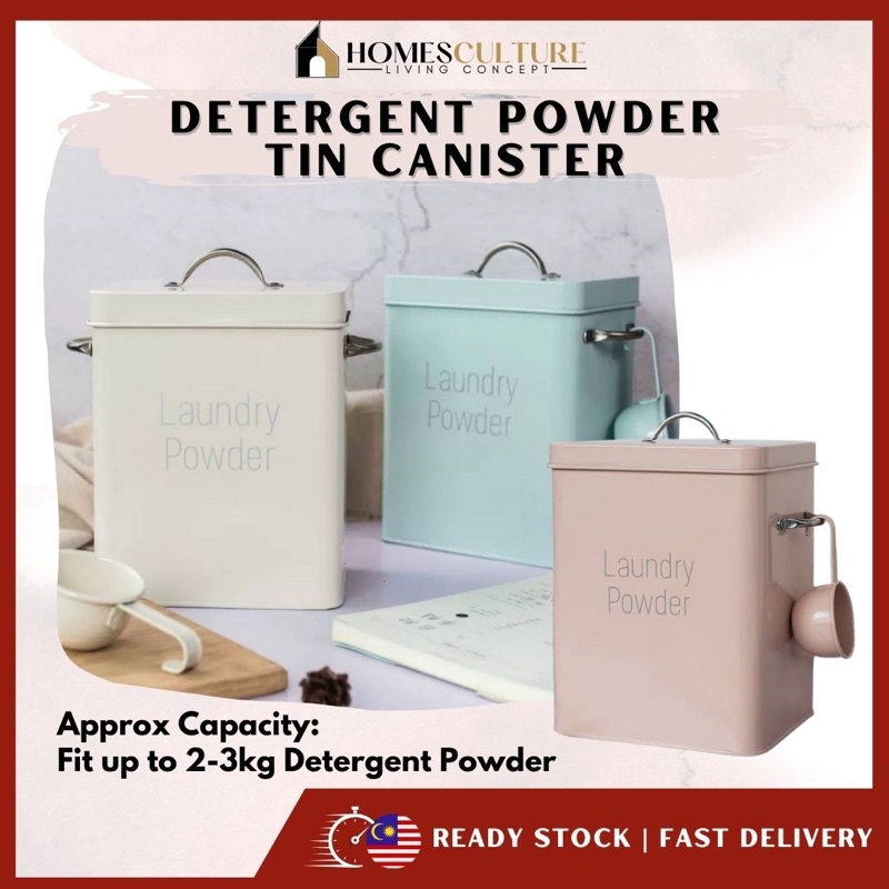Laundry Detergent Powder Tin Storage Laundry Powder Tin Canister