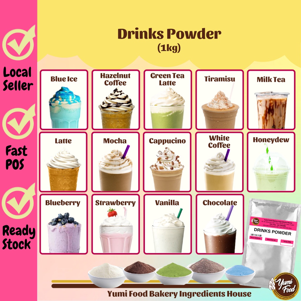 [READY STOCK] HALAL Ice Blended Milkshake Drinks Powder Quick & Easy ...