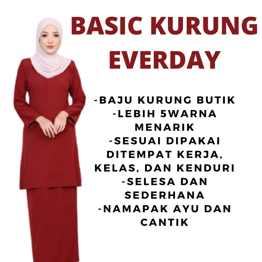 READY SOTOCK] Basic Kurung Pahang Butik Lasani - Baju Kurung 