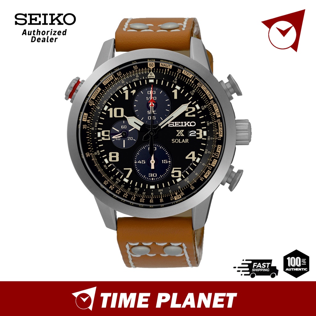 Official Warranty] Seiko SSC421P1 Solar Prospex Sky Aviator Chronograph  Men's Pilots Watch | Shopee Malaysia