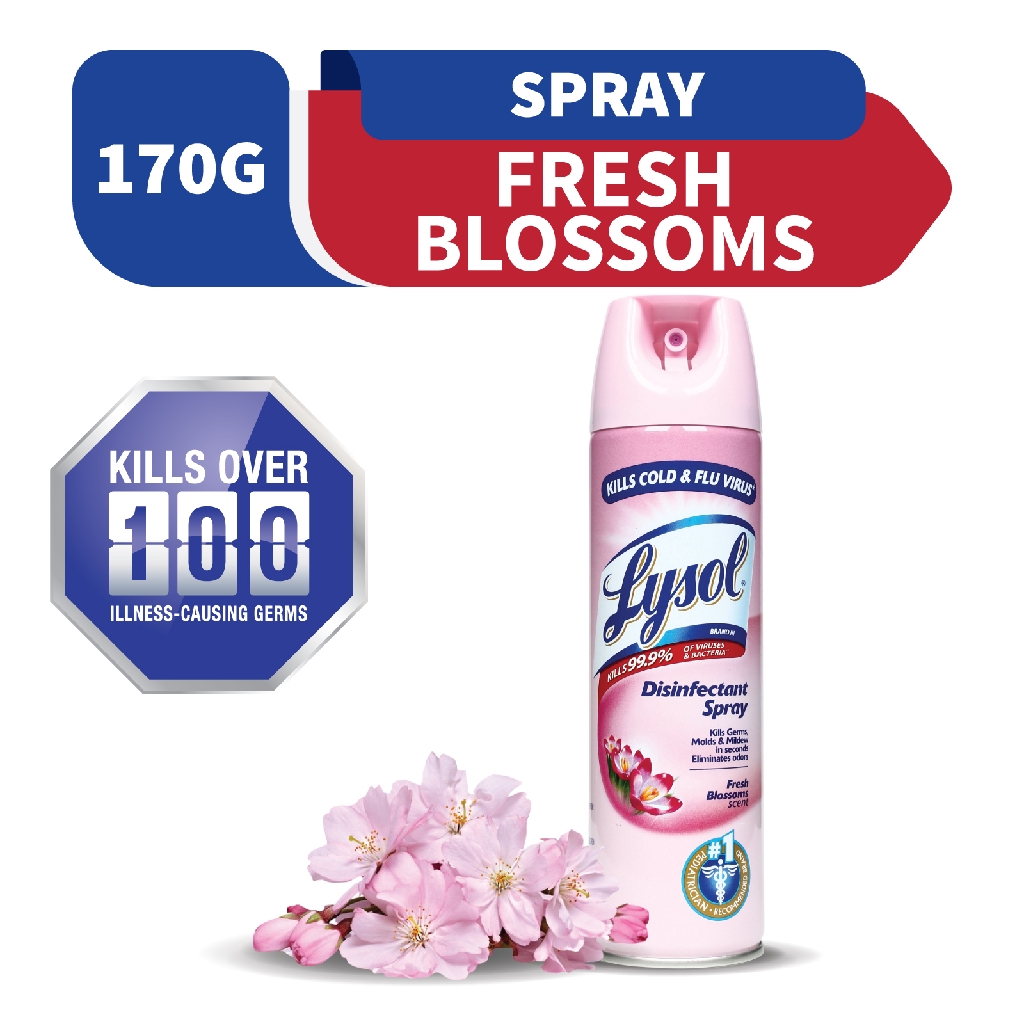 Lysol Disinfectant Spray Fresh Blossom 170g Shopee Malaysia