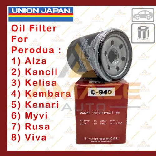 Union Japan Oil Filter for Perodua car (Myvi, Viva, Axia 