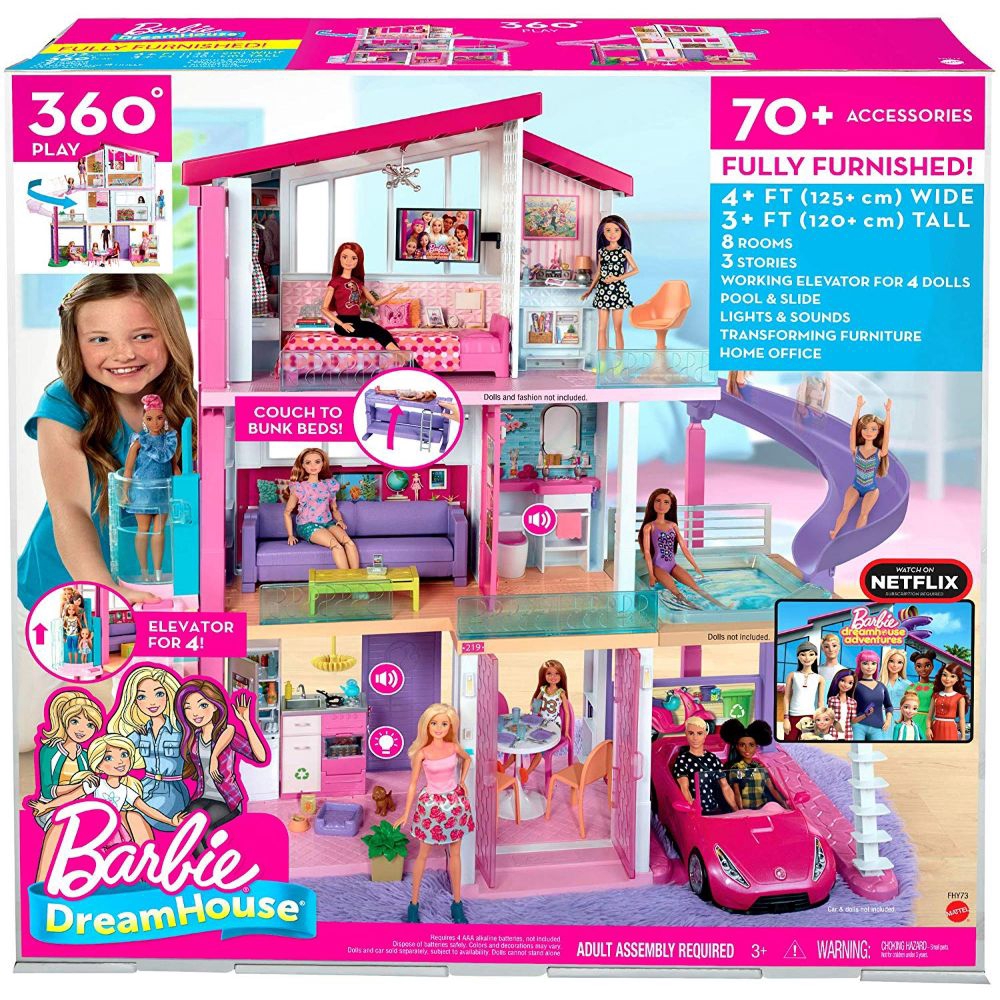 barbie doll and house set