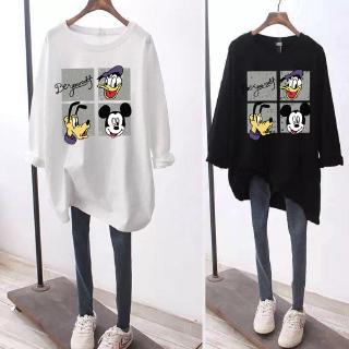 M 5XLSaiz Besar  T shirt  Mickey Mouse Jenis Lengan Panjang 