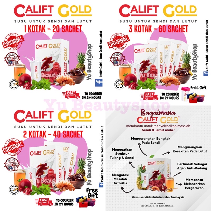 Buy Sale🔥CALIFT GOLD🔥MURAH🔥Free Gift🔥Susu untuk SENDI, LUTUT 