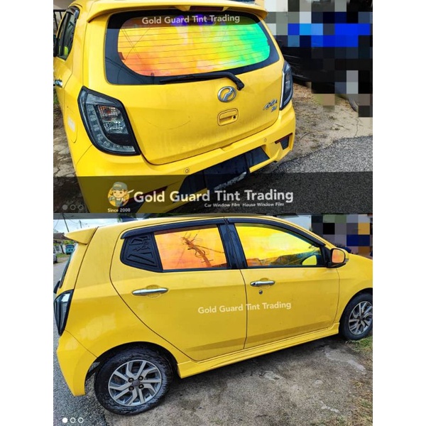 tinted kereta warna gold